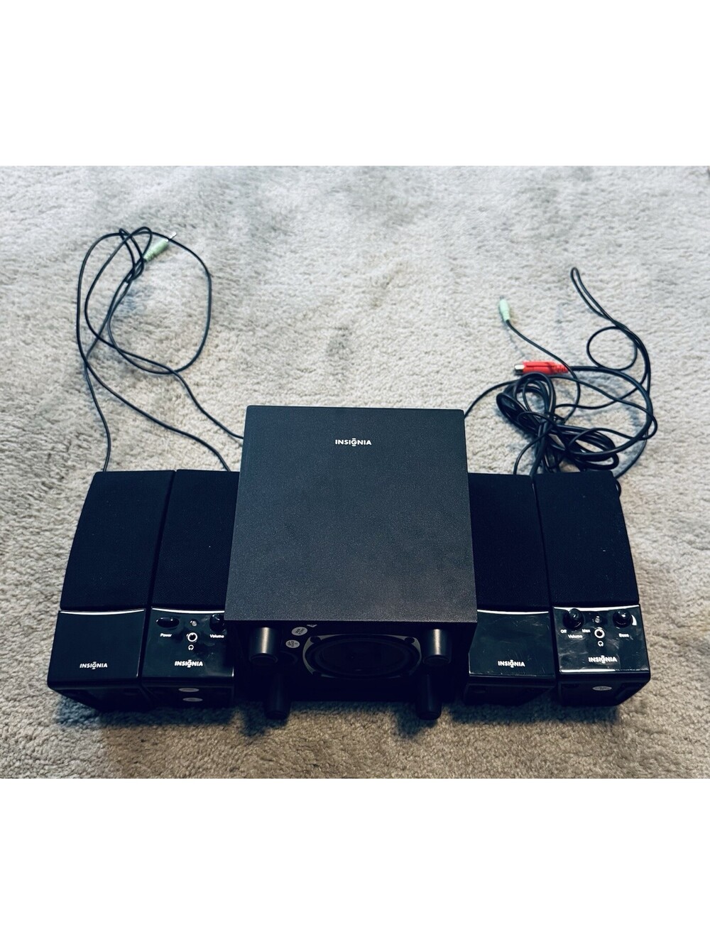 Insignia NS-PCS21 -Computer Speakers-upgraded 4.1 system 4 Speakers W/ Subwoofer